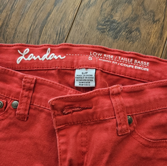 London low rise red skinny jean - Picture 2 of 3